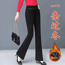 Autumn and winter plus velvet thickened suit pants womens high waist slim fashion trend foreign hot girl high-end micro-Bell pants