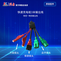 Dekang electric vehicle charging station output line head Battery car charging pile green source one to four charging cable original accessories