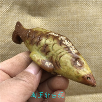 High ancient jade antiques Miscellaneous jade collection Old Jade jade piece jade old pendant pendant old object ornaments fish