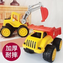Inertial oversized childrens engineering car excavator boy bulldozer large toy sand digging tool ATV simulation