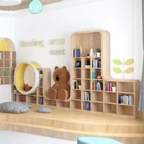 Customized simplified bookshelf childrens reading area toy rack Sales Building display bookcase