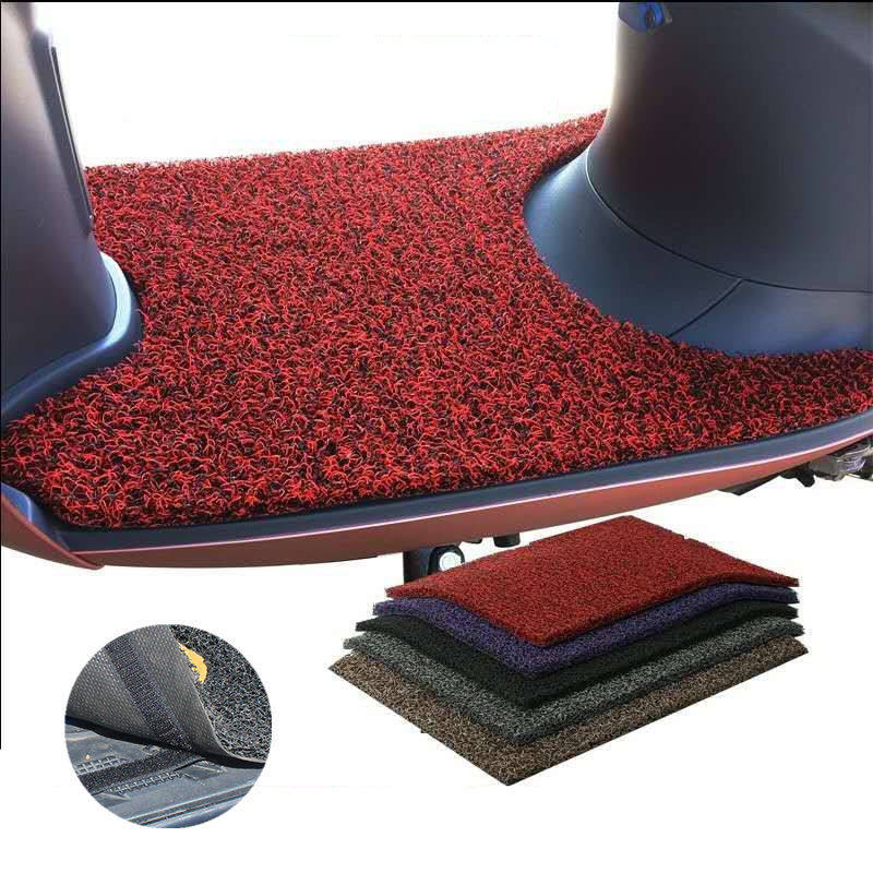 电动自行车电摩踏板车脚垫小龟王可自裁剪丝圈通用防水脚踩垫子