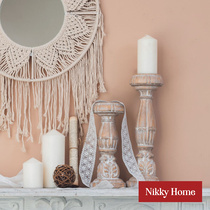 You can live candlestick ornaments French retro homestay Nordic porch fireplace living room bedroom scented candle jewelry m