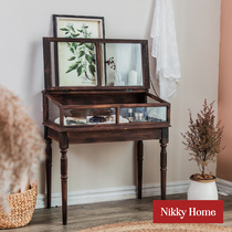 You can live in French pastoral wind glass hand-made jewelry product display cabinet dresser jewelry storage decoration homestay