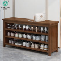 Shoe stool shoe cabinet household entry can be seated at the door shoes stool economical living room shoe stool solid wood shoe rack
