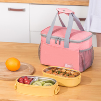 Insulation bag hand carrying lunch box bag aluminum foil thickened office workers with lunch box lunch bag large capacity Hand bag waterproof