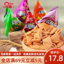 Sanhui sharp angle crispy 1kg barbecue spicy tomato flavor small package office snacks snacks puffed snack food