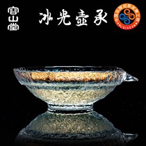 Rongshantang rattan glass pot holding water storage small tea tray dry bubble table built Kettle tea cup cushion Japanese tea ceremony accessories