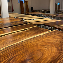 Okan Solid Wood Large Board Table Owner Desk Hu Peach Wood Large Bantai Ba Flower Log Tea Table Tea Table Tea Table Spot