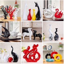 Creative ornaments home accessories wine cabinet decorations living room bedroom ceramic crafts wedding gifts Swan furnishings