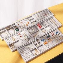 Jewelry box inside the velvet storage high-grade small exquisite retro gold wardrobe drawer type pearl necklace box empty box