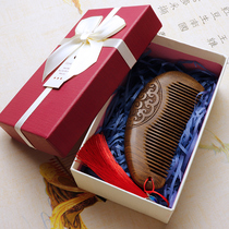 Golden sandalwood comb wedding bride with dowry to give girlfriend gift a pair of hand birthday Christmas gift