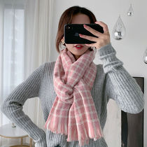 Scarf woman winter imitation cashmere warm chain flower design soft and elegant shawl neck comfort