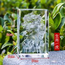 Zodiac crystal pendulum pieces small inner sculptures artificial glass day delicatessen Feminine Bull Monkey chicken dog Pig Handicraft