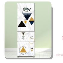 Fridge Sticker Full Wall Nordic Bag Whole side turn over nice New self-adhesive shielded Waterproof Oil Decoration Painting Removable