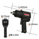 ACETEC ASTEK 1/2 공압 렌치 대형 토크 작은 바람 대포 AI2000 이중 해머 구조 두껍고 가중치 ACETEC ASTEK 1/2 공압 렌치 대형 토크 작은 바람 대포 AI2000 이중 해머 구조 두껍고 가중치