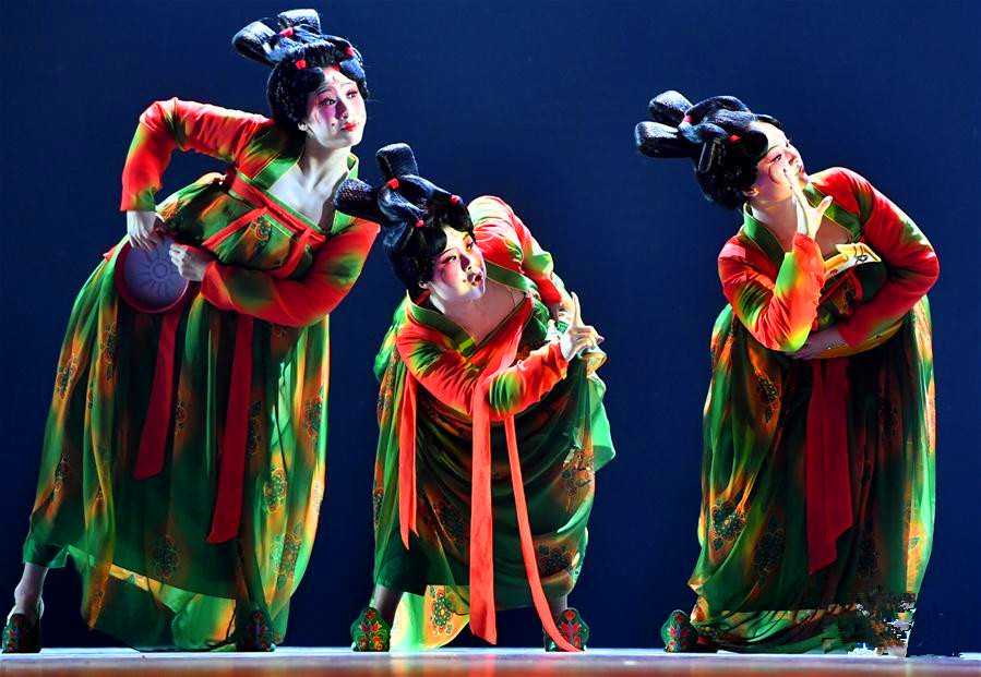 第十二届荷花奖唐宫夜宴同款舞蹈服装两片式改良版汉服春晚演出服