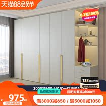 Light luxury wardrobe household bedroom modern simple 246 large capacity one top cabinet Italian minimalist large closet