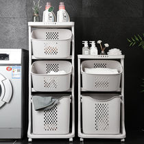 Dirty coat Basket Dirty Coat Basket Superior High Face Value Double movable classification Wheeled Cart Multilayer Stratix Large Capacity