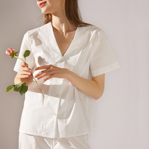 XEXZ2022 year new sleepwear women Summer slim fit Short sleeves Comfort Embroidered Home Suit Brief about two sets