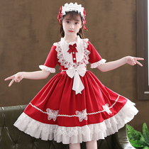 Girls' Dresses Western Style Lolita Children's Christmas Dresses Princess Dresses Lolita Lolita Pleated Skirts