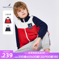 NAUTICA KIDS notika childrens coat 2021 spring and autumn dress new childrens baseball jacket tide