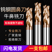Imported 55-degree round nose milling cutter Tungsten steel cemented carbide 4-blade R-angle bull nose cutter for steel 10R0 5 10R1 12R1