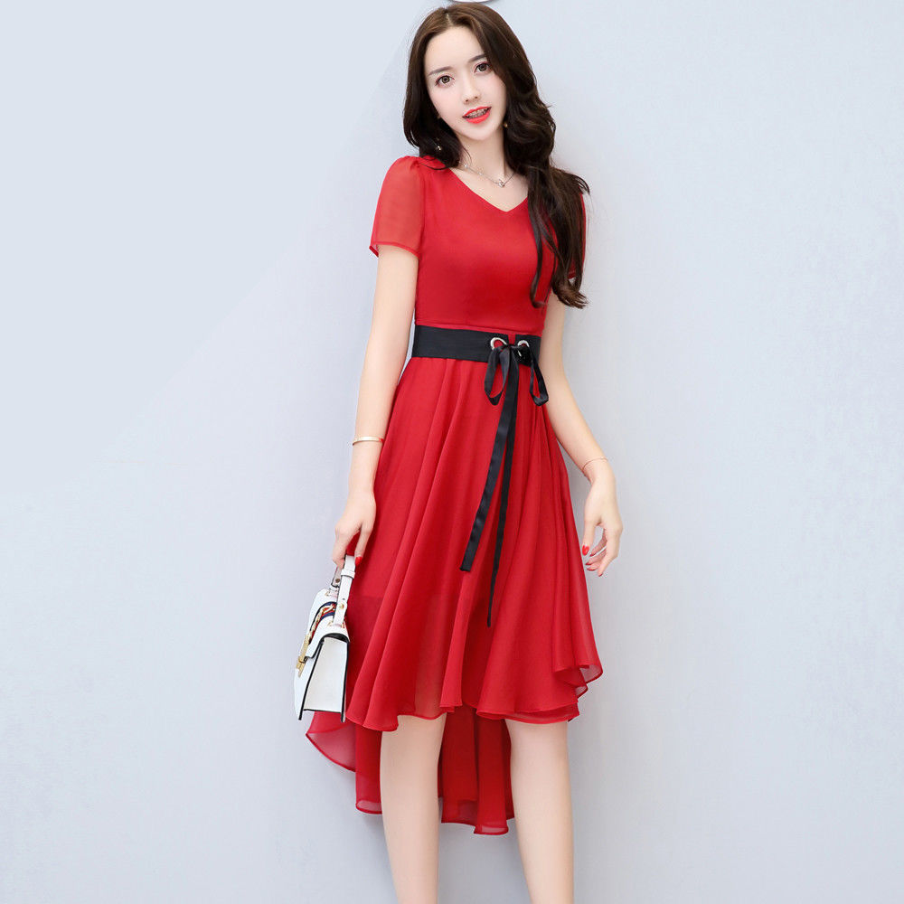 夏装新款修身显瘦连衣裙