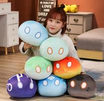 The original god surrounding elements Slime animation pillow Thunder Fire two yuan plush lying pillow doll doll gift