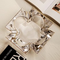 New Sketching Large Crystal Glass Ashtrays Office Home Living Room Tea Table Smoke Cylinders Light Extravagant Tide Pendulum