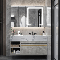 Light luxury Rock board bathroom cabinet combination modern simple toilet wash table hand wash basin cabinet bathroom