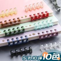 5-hole binder strip segmented non-hand binder binding strip buckle coil diy binder strip matte special