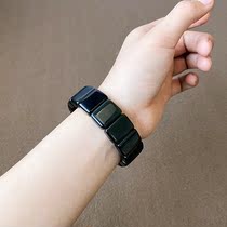 Obsidian bracelets for men and women couples jade bracelet black square hand row atmospheric fashion bracelet