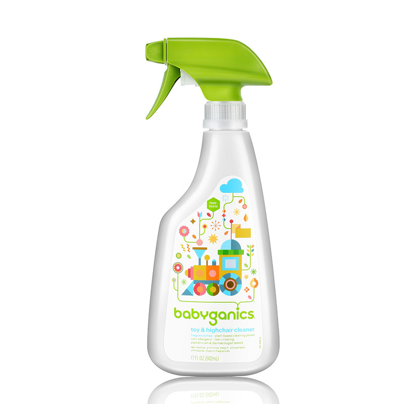 babyganics甘尼克宝贝宝宝玩具清洁液婴儿餐椅喷雾剂502ml甘尼克