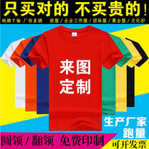 Advertising Shirts Pure Cotton Round Collar Short Sleeve T-shirt Cultural Sweatshirt Event Enterprise Team Customised Logo print Advertisement Shirt