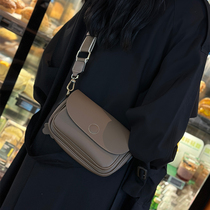 Woodpecker cow skin bag girl 2022 new autumn winter and leather female skinny bag simple single shoulder bag