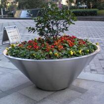 Stainless Steel Outdoor Flower Case Upscale Flower Trough Rectangular decorative florator Mobile Sales Department Flowers Flower Flower Bowl