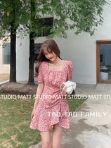 Early summer new (TAOTAO FAMILY) Korean fashion lapel small floral dress 2698#