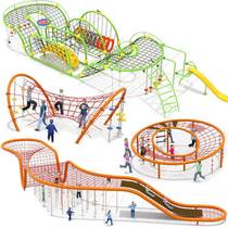 Kindergarten outdoor crawl climbing frame childrens park outdoor expansion drill Net childrens rock climbing slide combination toy