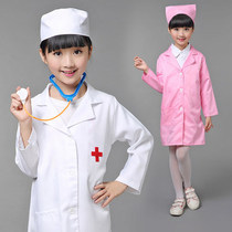 Childrens doctor clothing small nurse working clothes girl leaves home white coat young child occupational role-playing clothes