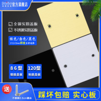 Ruibo floor plug cover plate Stainless steel copper 120 86 type cover plate blind plate outlet cover plate Kitchen socket plug plate heat-resistant