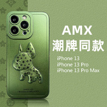 Green Fhopper applies Apple 13 mobile phone shell iPhone12promax electroplating 11 stereo couple xs tidal wave xr