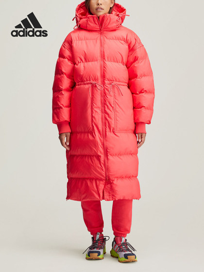 adidas/adidas 공식 가을 새로운 가을 새로운 여성의 긴 후드가있는 따뜻한면 재킷 IX3083 adidas/adidas 공식 가을 새로운 가을 새로운 여성의 긴 후드가있는 따뜻한면 재킷 IX3083