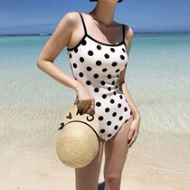 2022 new swimsuit female Korean net red ins storm point covered belly slim strap backless sexy bikini