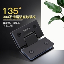 304 stainless steel bathroom clip shower room 135 degrees elegant black hinge flat open without frame door glass door hinge jaghete