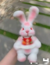 Cream Rabbit Electronic Hook Needle to Decompose Diy Hand Wool Coils Woven Animal Dolls