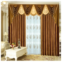 Flannel curtain solid color flannel blackout curtain European living room bedroom balcony curtain finished curtain curtain curtain curtain curtain curtain curtain