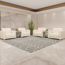 Office sofa Conference Government Hotel 4s Shop Business Reception Negotiations Brief modern real leather sofas tea table combinations