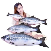 Emulated fish hugging wool suede toy doll salted fish with pillowy salmon salmon sleeping with pillowy strip pillowfish