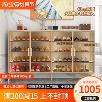 Light luxury shoe cabinet rock board modern simple home door large capacity entrance hall cabinet living room glass hall cabinet